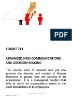 Advanced HRM Communication and Decision-Making