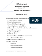 ADMAS University Institutional Assessment Sector: ICT Occupation: ICT Support Level I