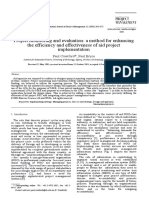 Project Monitoring and Evaluation: A Method For Enhancing The Efficiency and Effectiveness of Aid Project Implementation