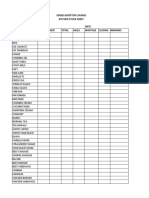 Kitchen Stock Sheet