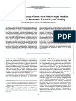 Clinical Significance of Immature Reticulocyte Fraction Determined by Automated Reticulocyte Counting