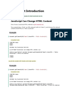 Javascript Introduction: Javascript Can Change HTML Content