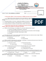 Department of Education: A. Directions: Write T If The Statement Is TRUE and Write F If It Is FALSE