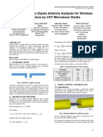 Simple Half-Wave Dipole Antenna Analysis For Wireless Applications by CST Microwave Studio