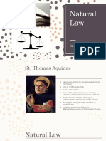 Natural Law: St. Thomas Aquinas