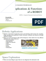 18M123 - Robotic Applications & Functions of A ROBOT