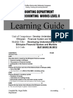 Learning Guide: Accounting Department Basic Accounting Works Level Ii