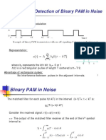 Optimum Detection of Binary PAM in Noise: PAM: Pulse Amplitude Modulation