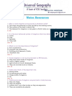 MCQ On Water Resources