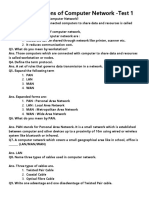 Practice Questions of Computer Network