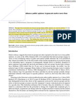 How Interest Groups Influence Public Opinion Arguments Matter More Than The Source - Andreas Dur