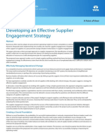 Developing An Effective Supplier Engagement Strategy: A Point of View