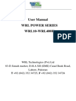 WRL Power Series 10-400K User Manual