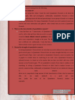 Instructions: Write Your Concise Learning About The Following. 1. What Is Quantitative Research?