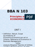 BBA N 103: Principles of Economics