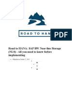 Road To HANA - SAP BW Near - Line Storage (NLS)