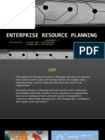 Enterprise Resource Planning: Presented By:-Gurnoor Kaur (BFT/18/620) Snigdha Das (BFT/18/616)