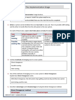 The Implementation Stage: Questions