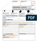 8D Problem Solving Worksheet - Long Form