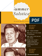 Summer Solstice: Nicomedes Marquez Joaquin