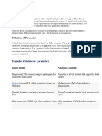 Parameter Vs Statistic