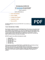 Course Introduction Course Outline Creating First Project Controller in MVC Views in MVC