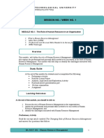 Module 1 - The Role of Human Resource in An Organization - 085534