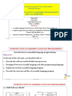 United States International University Africa Nairobi, Kenya Apt2022: Introduction To Assembly Programming Fall 2021 Semester