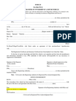 Form 29 (See Rule 55 (1) ) Notice of Transfer of Ownership of A Motor Vehicle