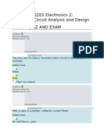 UGRD-ECE6203 Electronics 2: Electronic Circuit Analysis and Design Finals Quiz and Exam