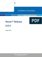 Installation Instructions. Novar Release 6.0.4. August 2015. Delivering The Moment