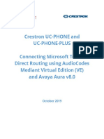 Connecting Microsoft Teams Direct Routing Using AudioCodes Mediant Virtual Edition (VE) and Avaya Aura v8.0