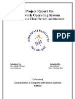 Project Report On Network Operating System: Strength To Client/Server Architecture