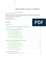 Least Squares Fitting of Data by Linear or Quadratic Structures