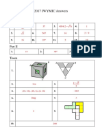 2017 IWYMIC Answers Individual: A B A B