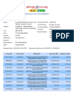 Details of Statement: Tran Id Tran Date Remarks Amount (RS.) Balance (RS.)