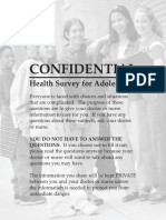 Confidential: Health Survey For Adolescents