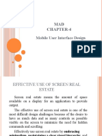 MAD Chapter-4: Mobile User Interface Design