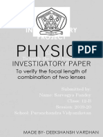 Investigatory Project: Physics