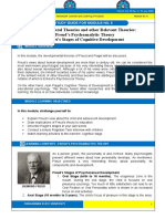 Developmental Theories and Other Relevant Theories: Freud's Psychoanalytic Theory Piaget's Stages of Cognitive Development