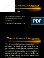 Human Resource Management: Nazmun Nur Eva