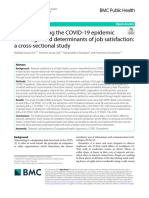 Telework During The COVID 19 Epidemic in Portugal and Determinants of Job Satisfaction: A Cross Sectional Study