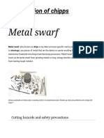 Metal Swarf: Definition of Chipps