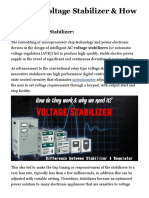 What Is Voltage Stabilizer & How It Works? Types of Stabilizers