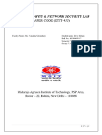 Cryptography & Network Security Lab: Paper Code (Etit-455)