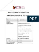 Reservoir Engineering Lab REPORT SESSION/SEM: 20212022/1: Experiment No. Title Section Group No. Group Members