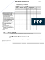 Grounding Installation Inspection and Test Plan ITP