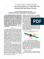 Prototype Design and Analysis of Controllers For One Dimensional Ball and Beam System