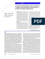 Changes in Brain Function (Quantitative EEG Cordance) During Placebo Lead-In and Treatment Outcomes in Clinical Trials For Major Depression