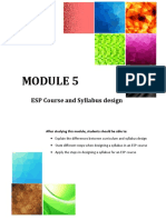 ESP Course and Syllabus Design